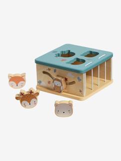 Brinquedos-Primeira idade-Cubo com formas para encaixar, em madeira FSC®, Os Amigos da Floresta