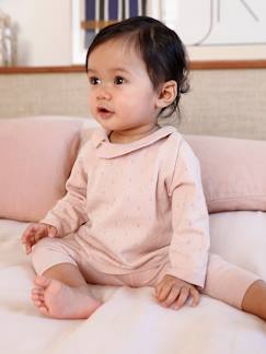 Bebé 0-36 meses-Conjuntos-Conjunto em tricot, camisola com folho na gola e calças, para bebé
