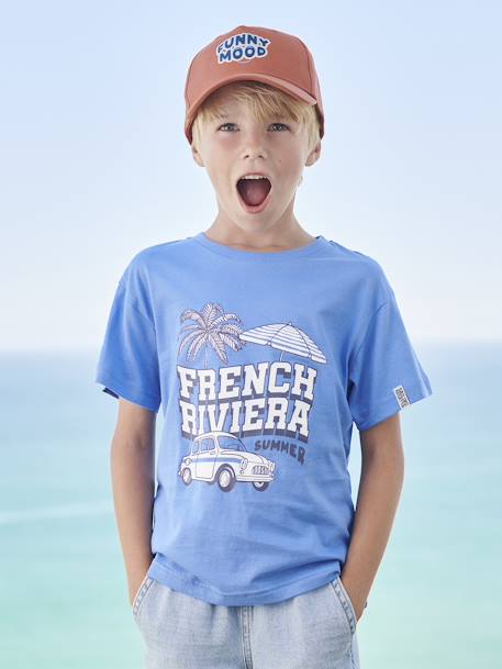 T-shirt para menino azul-azure 