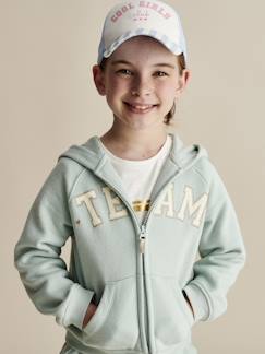 Menina 2-14 anos-Casaco desportivo com fecho e capuz "Team", para menina
