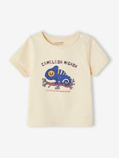 Bebé 0-36 meses-T-shirt camaleão, mangas curtas, para bebé
