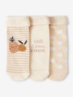 -Lote de 3 pares de meias "ananás", para bebé