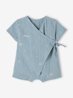 -Pijama personalizável, em gaze de algodão, para bebé