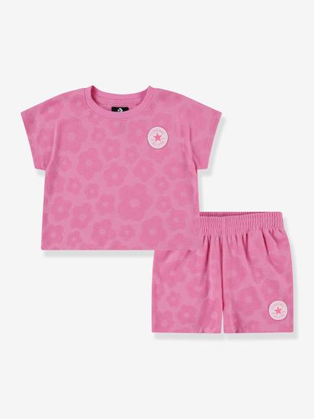 Conjunto calções e t-shirt, CONVERSE rosa 