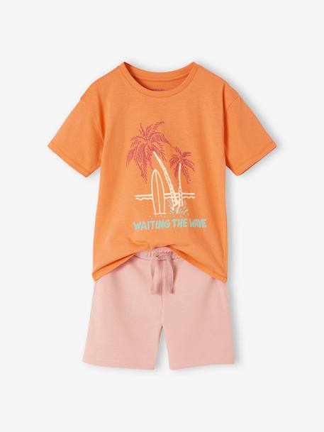 Pijama palmeiras, para menino alperce 