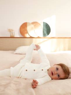 Bebé 0-36 meses-Conjunto de 3 peças, em tricot: casaco, calções e collants, para recém-nascido