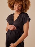 Vestido para grávida, efeito acetinado, da ENVIE DE FRAISE antracite+bronze 