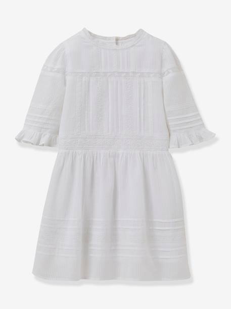 Vestido Lisy da CYRILLUS, coleção festas e casamentos, para menina branco 