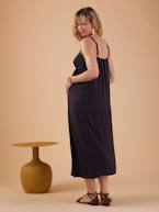 Vestido comprido para grávida, de alças, efeito acetinado, da ENVIE DE FRAISE antracite 