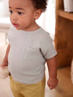 Bebé 0-36 meses-T-shirts-T-shirt bimatéria de mangas curtas, para bebé