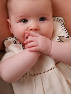 Bebé 0-36 meses-Vestido em gaze de algodão, para recém-nascido