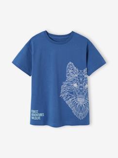 -T-shirt com lobo, para menino