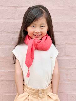 Menina 2-14 anos-Acessórios-Lenços-Lenço liso com borlas, personalizável, para menina
