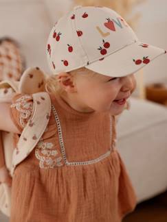 Bebé 0-36 meses-Acessórios-Chapéus-Boné estampado com maçãs, para bebé menina