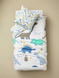 Têxtil-lar e Decoração-Roupa de cama criança-Capas de edredon-Conjunto com capa de edredon + fronha de almofada, para criança, tema Dinomania
