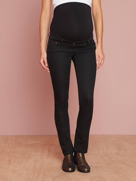 Jeans slim para grávida em tecido stretch, entrepernas 78 cm Preto 