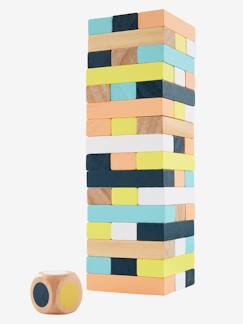 Brinquedos-Jogos de sociedade-Jogos de habilidade e de equilíbrio-Torre do Inferno Montessori, em madeira