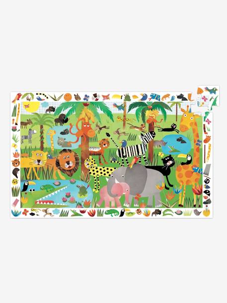 Puzzle de observação, A Selva, com 35 peças, da DJECO multicolor 