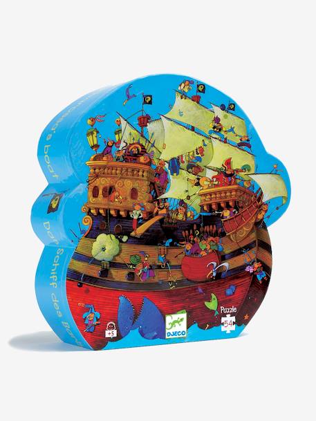 Puzzle O navio do Barba Ruiva, com 54 peças, da DJECO multicolor 