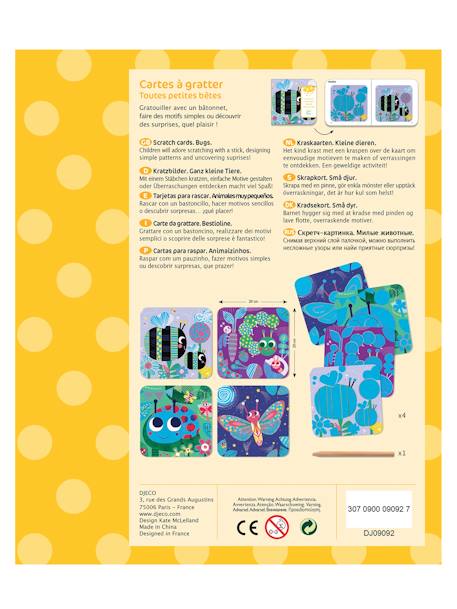 Cartas para raspar «Pequenos insetos», da DJECO multicolor 