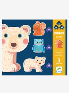 Seleção Urso-Brinquedos-Jogos educativos-Puzzle Primo evolutivo, Na Floresta, da DJECO